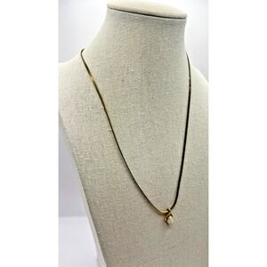 Vintage 1/20 14K GF Pendant Necklace Opalescent Glass Orb MCM SRL Feminine Retro